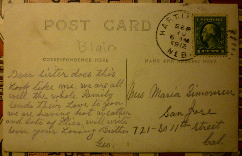 Haller Picture Postcard 1912 Geo Olson Salseman.jpg