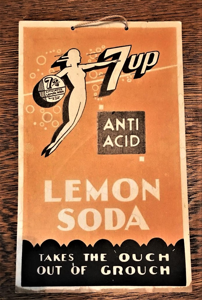 7up Anti Acid Cardboard Placard Date Unknown 8.5 X 5.25 eBay.jpg