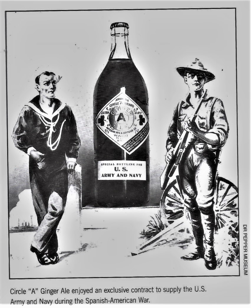 Circle-A Ginger Ale Ad 1898 Spanish-American War.jpg