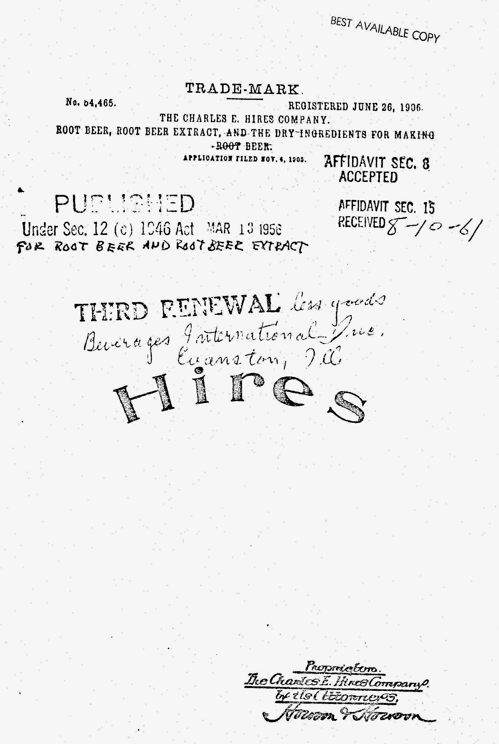 Hires 1906 Original Trademark Document Page One.jpg