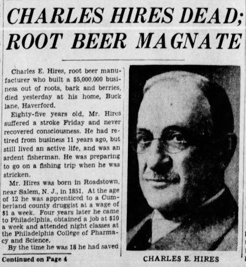 Hires Obituary Philadelphia Inquirer Aug 1, 1937 (1).jpg