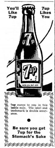 7up 1937 Bottle Label El Paso Herald Post Tx Sept 18, 1937.jpg
