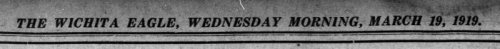 Coca Cola Hobbleskirt The Wichita Eagle Kansas March 19, 1919 Headline.jpg