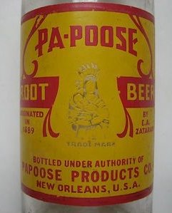 Pa Poose Root Beer Bottle Yellow Label $35.00 Close Up.jpg