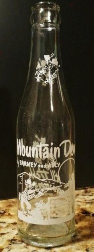 Mountain Dew Barney and Ally Clear Glass Bottle.jpg