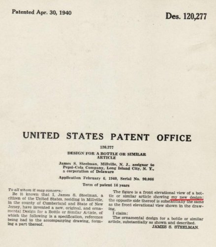 Pepsi Bottle Patent 1940 (3) James Steelman Millville.jpg