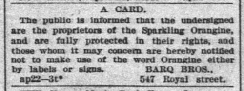 Barq Brothers The Daily Picayne New Orleans April 24, 1893 (2).jpg