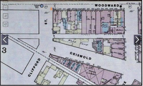 Vernor Map 1884 235 Woodward and Clifford (2).jpg