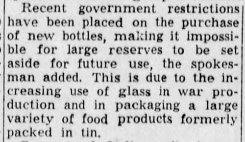 WWII Bottles The Indianapolis Star Indiana June 5, 1943.jpg
