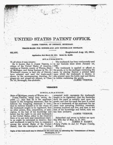 Vernor's Original 1911 Trademark Document (2).jpg