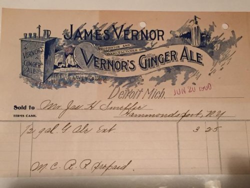 Vernor's Ginger Ale Invoice Letterhead 1900 (2).jpg