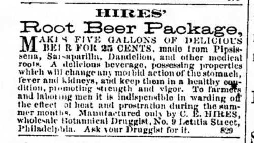 Hires Root Beer 1877 Bucks County Gazette Bristol, Pa. June 14, 1877 (1).jpg
