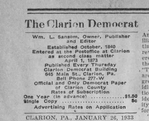 Knox The Clarion Democrat Pa Jan 26, 1933 (2).jpg