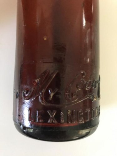 Rare Amber Coca Cola Bottle, Lexington KY marked My Coca Co1.jpg