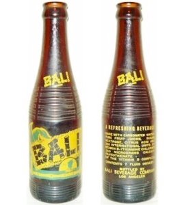 Bali Soda Bottle Los Angeles Owens Illinois 1941 Front and Back.jpg