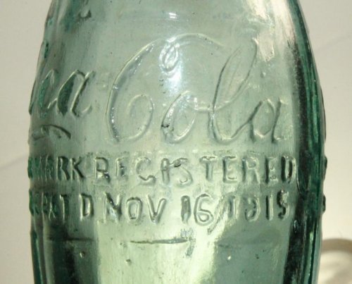 Coca Cola Bottle Nov 16  1915 with upside down 9.jpg