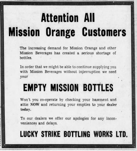 Lucky Strike-Mission orange-The Vancouver Sun, 17 Jul 1952, Thu, Page 9 .jpg
