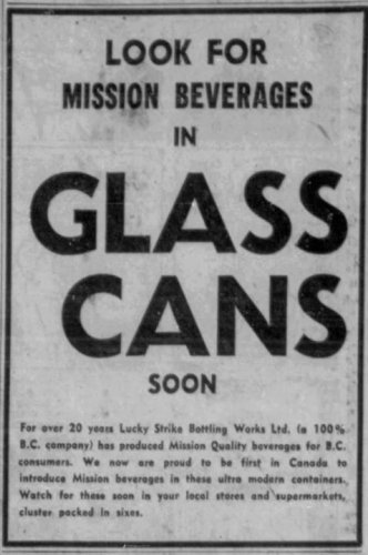 Lucky Strike-Mission Beverages- The Vancouver Sun, 10 Aug 1961, Thu, Main Edition, Page 35 .jpg