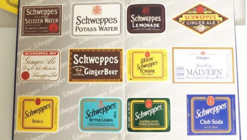 Schweppes Paper Labels 1950s and 1960s  Hans Jurgen Krackher.jpg