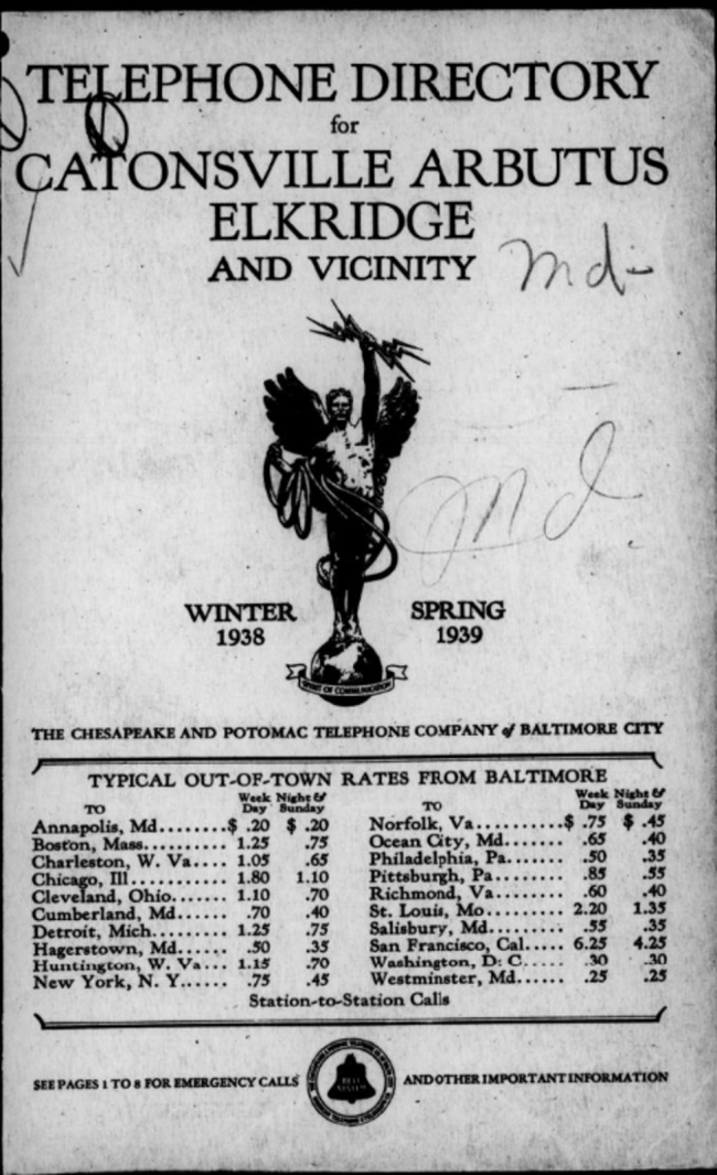 Catonsville Directory 1938 1939.png