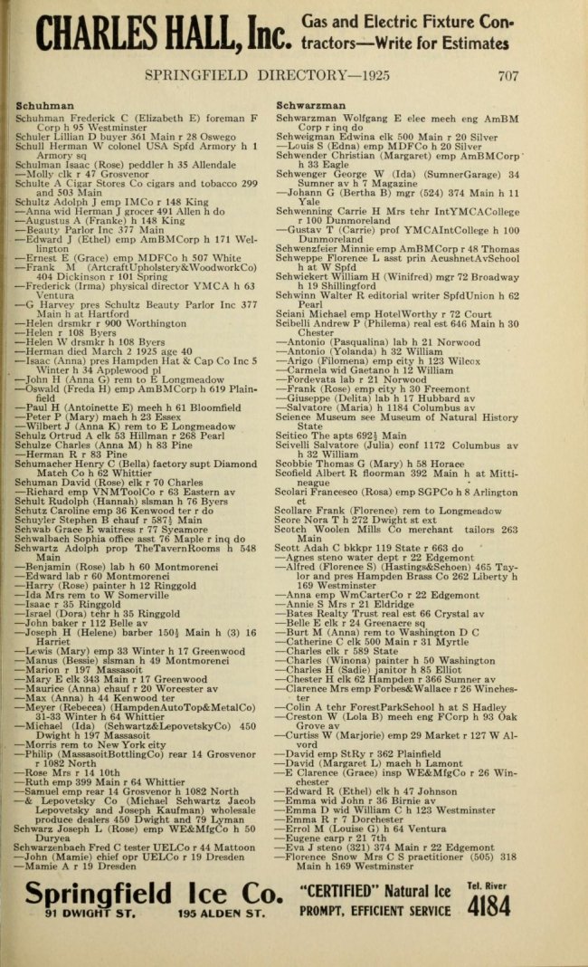 Massasoit Bottling Schwartz 1925 Springfield Directory.jpg