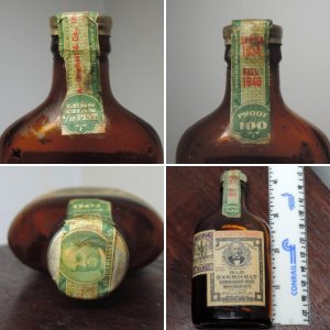 1940 Old Overholt Whiskey Mini Bottle With Box