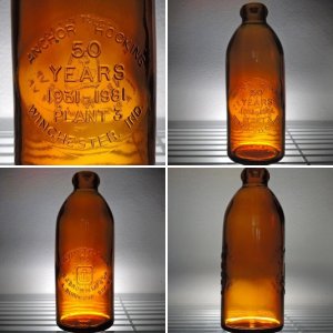 1981 Anchor Hocking Plant 3 50th Anniversary Bottle