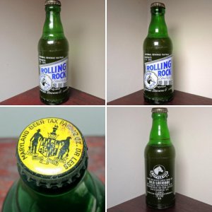 1948 Rolling Rock Beer Bottle Full Sealed Unopened