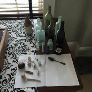 Relics and bottles recovered from the Mexican Gulf Hotel in Pass Christian. Dug the trash pits and submitted the bottles and relics to the local Pass Christian Historical Society.
