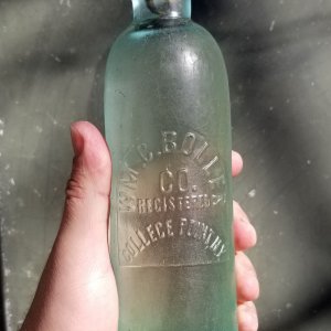W. M. C. Boller Co. Hutchinson Bottle