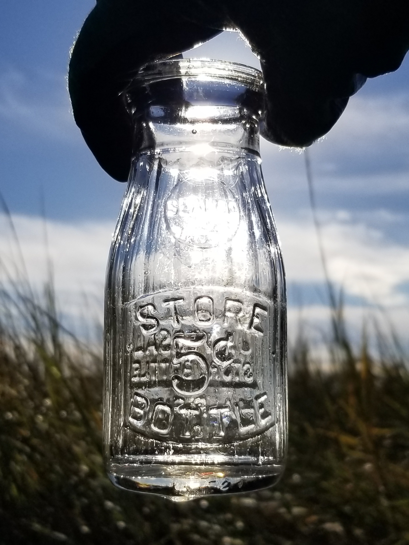 Milk Store Bottle With a 5 Cent Deposit