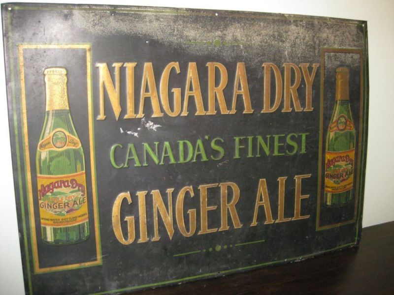 Niagara Dry - Canada's Finest Ginger Ale, showcasing the "champagne" style bottle on both sides.