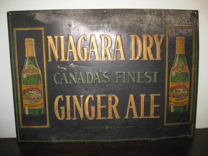 Niagara Dry - Canada's Finest Ginger Ale, showcasing the "champagne" style bottle on both sides.