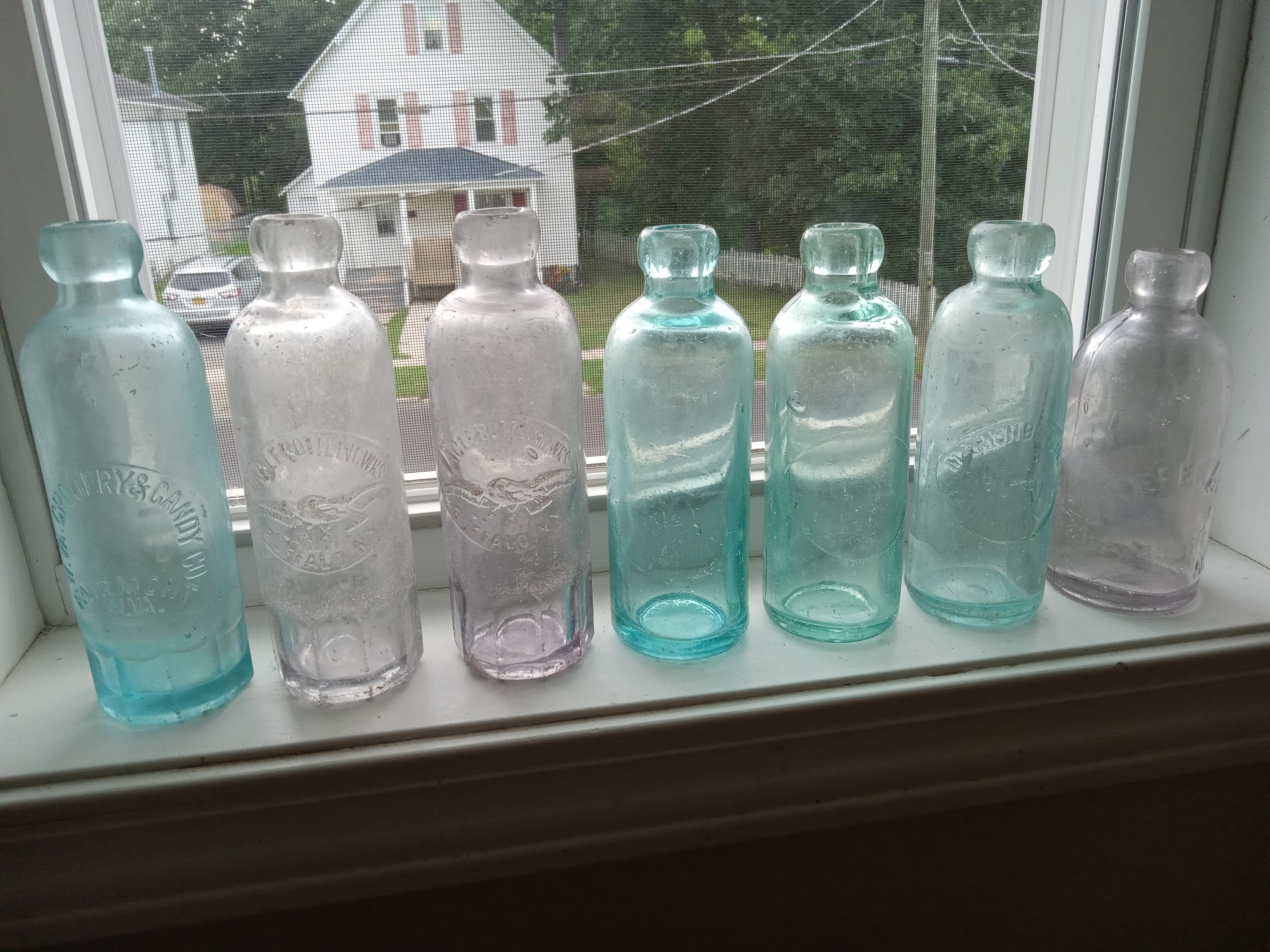 The seven Hutchinson bottles I've found